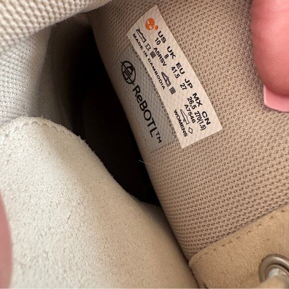 Timberland Sky 6-Inch Lace Up White Nubuck Leather Platform Boots Women's 10 - Picture 6 of 12